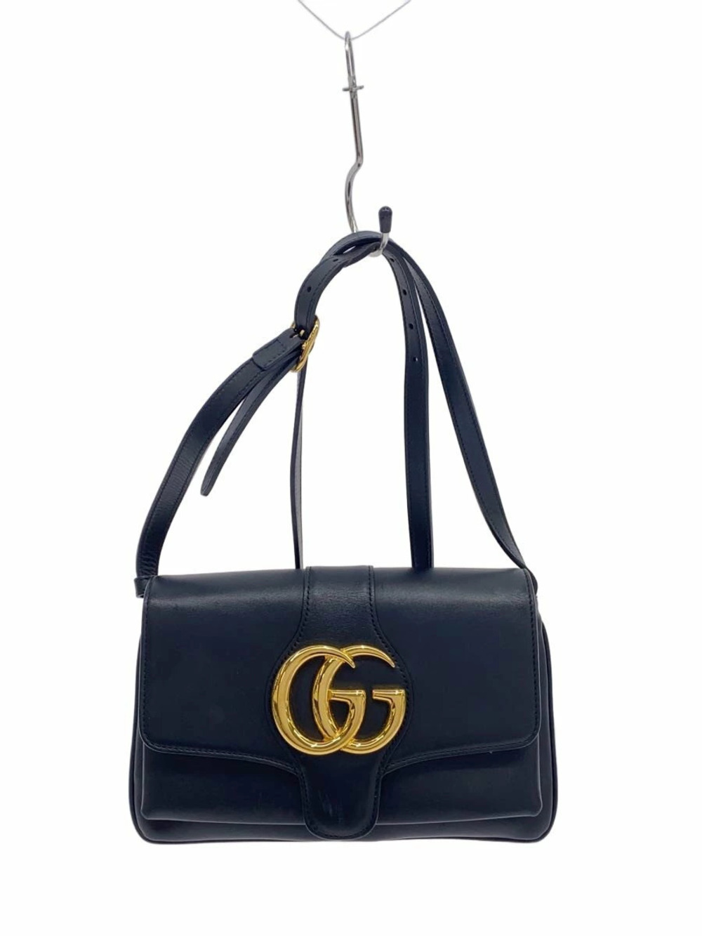 Gucci Shoulder Bag GG Marmont Leather Black